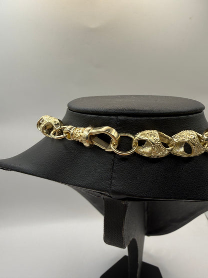 9ct Gold Acorn Chain 24.25" 10mm 76.6g