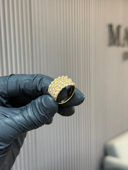 9ct Gold Keeper Ring Size T 14.1g