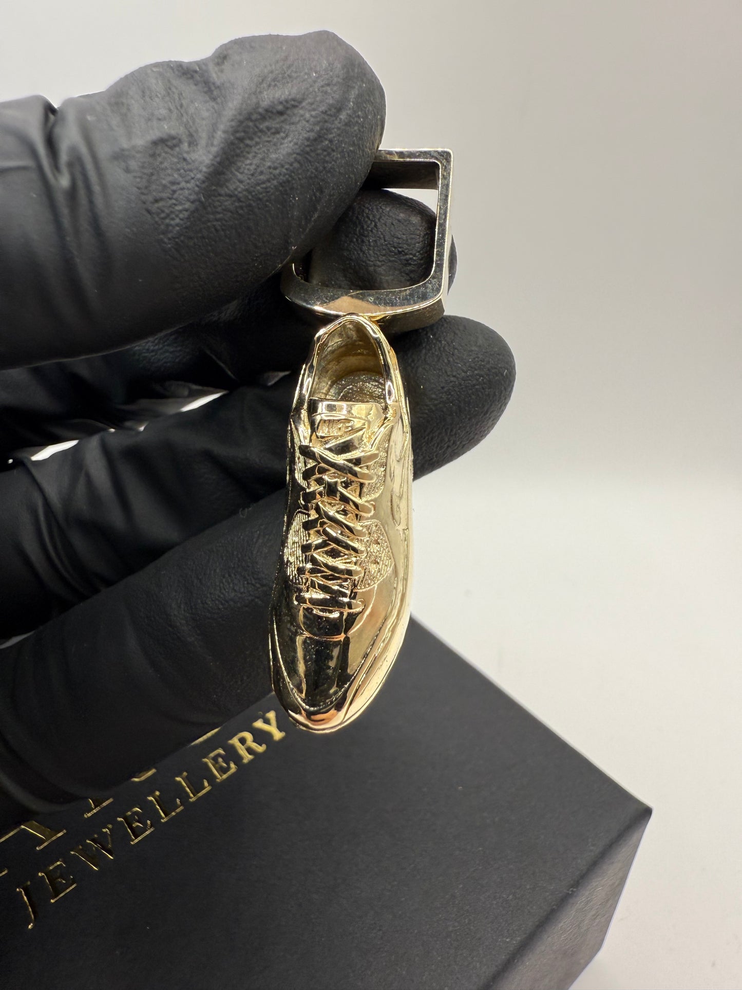 9ct Solid Gold Nike Shoe Pendant 1.9” 16.39g