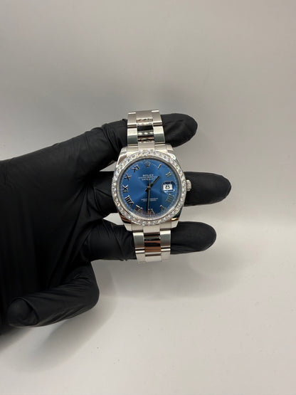 Rolex Datejust 41mm 126300 2022 Azzurro Blue Roman Numeral Dial