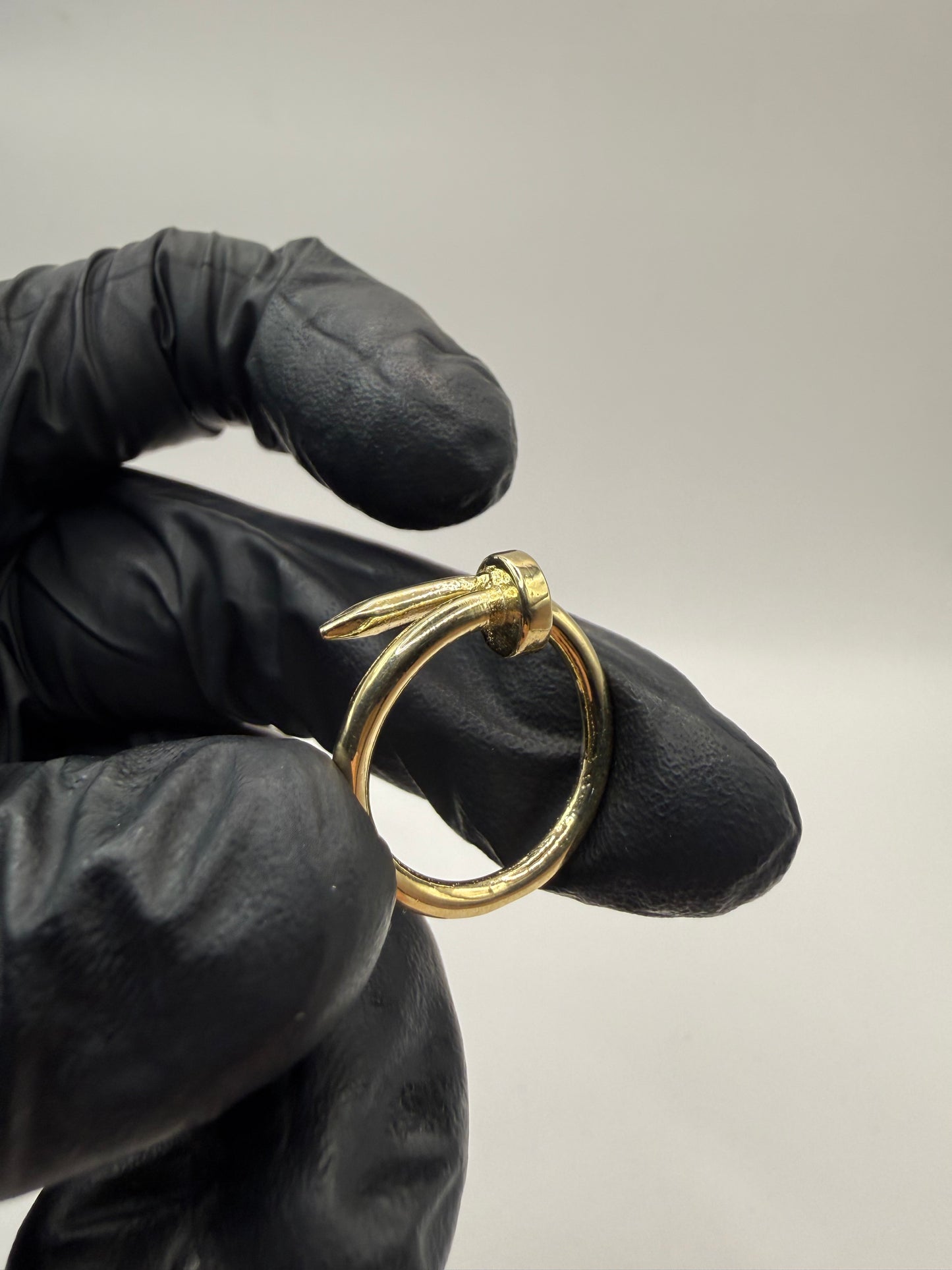 9ct Gold Baby Nail Ring Size K 4.4g