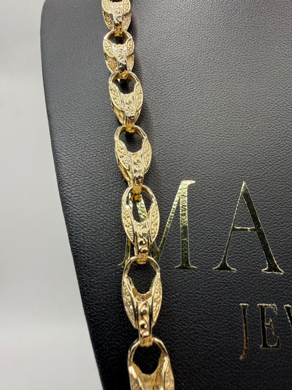 9ct Gold Tulip Chain 26" 8mm 62.8g