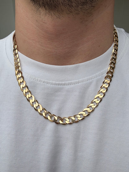 9ct Gold Curb Chain 22" 9/10mm 50.74g
