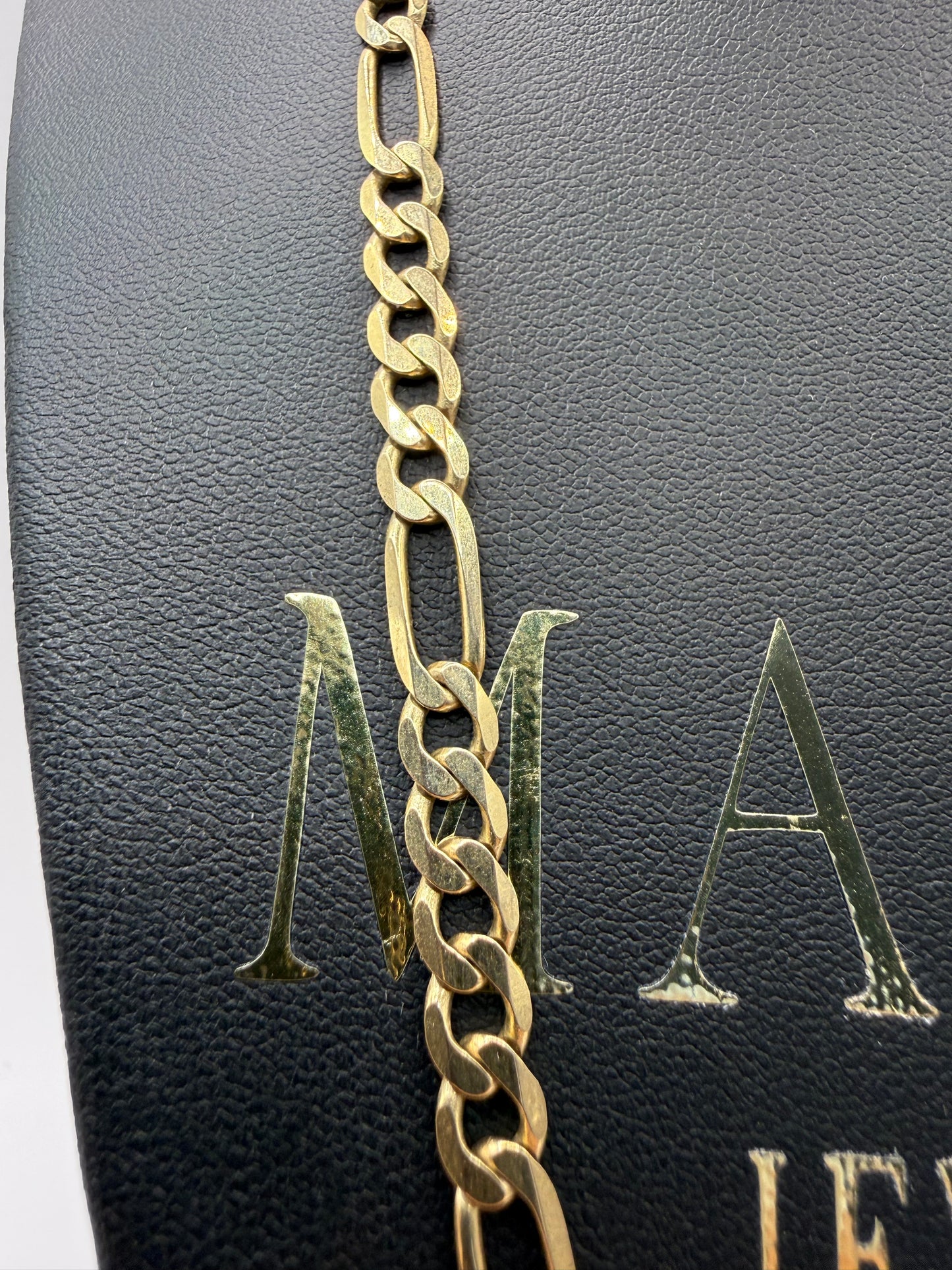 9ct Gold Figaro Chain 22” 6mm 19.5g