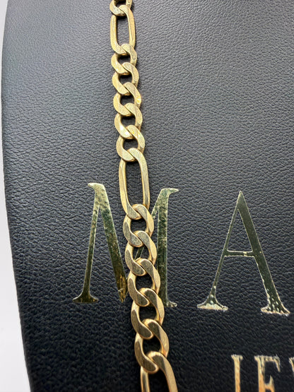 9ct Gold Figaro Chain 22” 6mm 19.5g