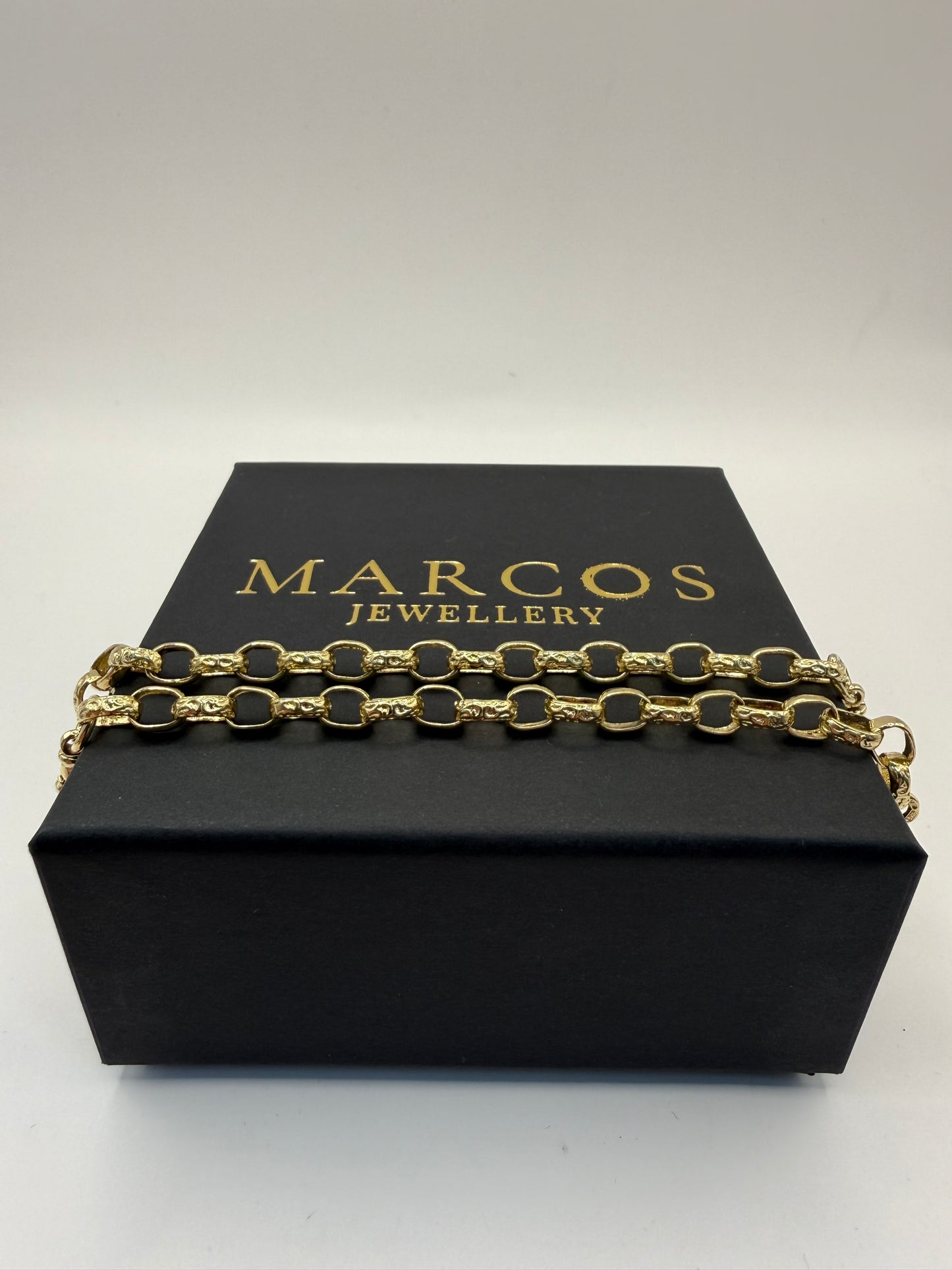 9ct Gold Baby Belcher Bracelet 5.4” 6mm 7.1g