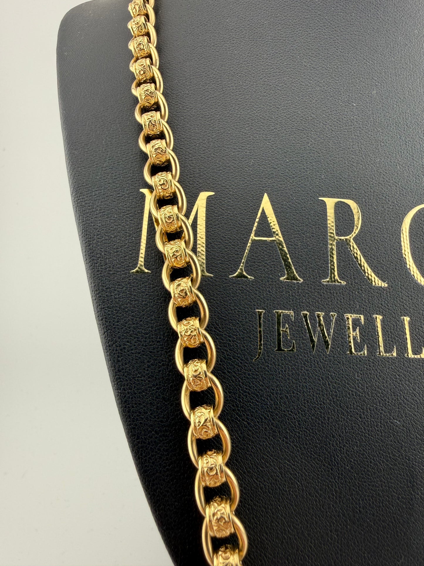 9ct Gold Roller Ball Chain 26" 8.5mm 91.4g approx