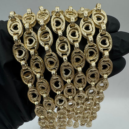 9ct Gold Spinning Heart Bracelet