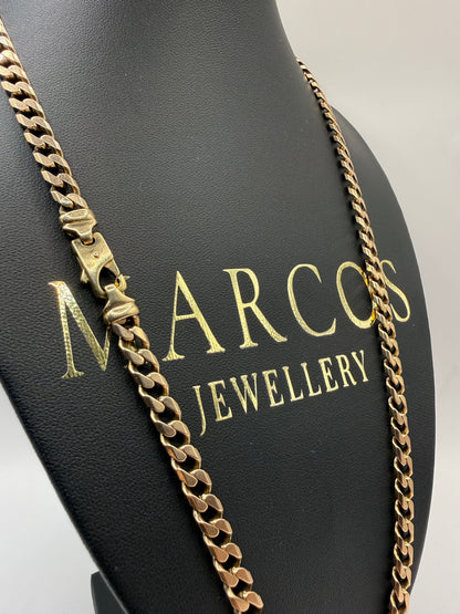 9ct Gold Curb Chain 24” 6mm 50.2g