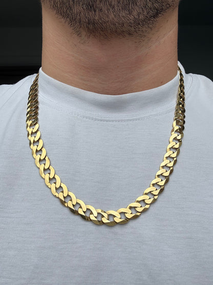 9ct Gold Curb Chain 24" 10mm 62.22g