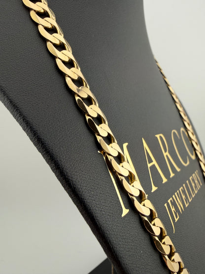 9ct Gold Curb Chain 22" 9/10mm 50.74g