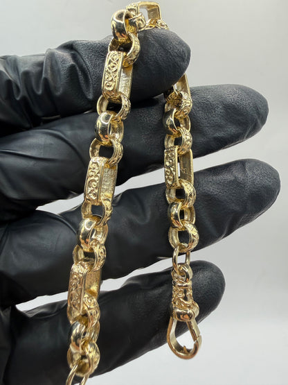 9ct Gold Gypsy Bracelet 7" 7.5mm 17.4g