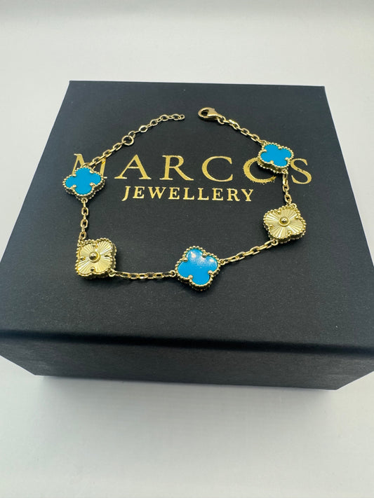 9ct Gold Designer Inspired Bracelet 7/8" 6.74g