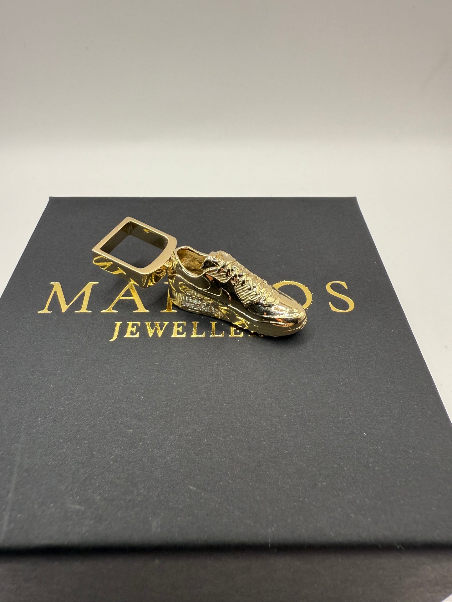 9ct Solid Gold Nike Shoe Pendant 1.9” 16.39g