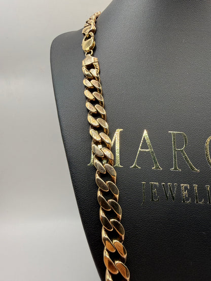 9ct Gold Curb Chain 26" 10mm 135.6g