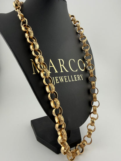 9ct Gold Belcher Chain 26.75" 13.5mm 115.6g