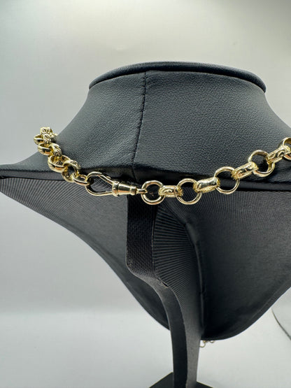 9ct Gold Belcher Chain 24.6" 8.5mm 42.9g