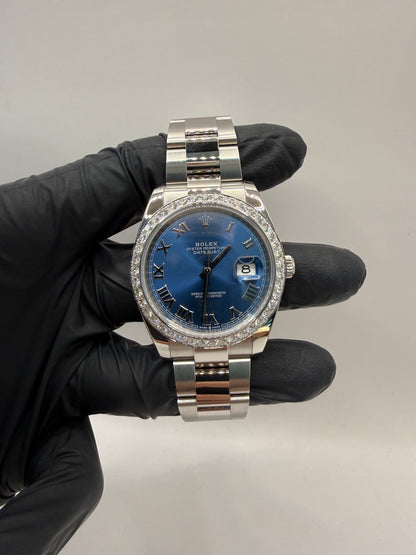 Rolex Datejust 41mm 126300 2022 Azzurro Blue Roman Numeral Dial