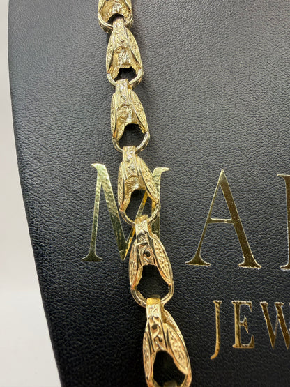 9ct Gold Tulip Chain 24" 8/9mm 56.71g