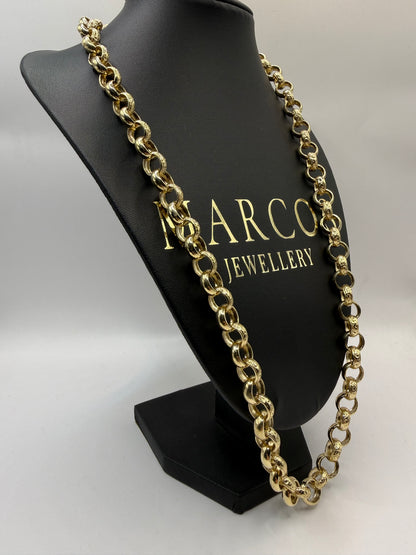 9ct Gold Belcher Chain 26.5" 11mm 82.4g