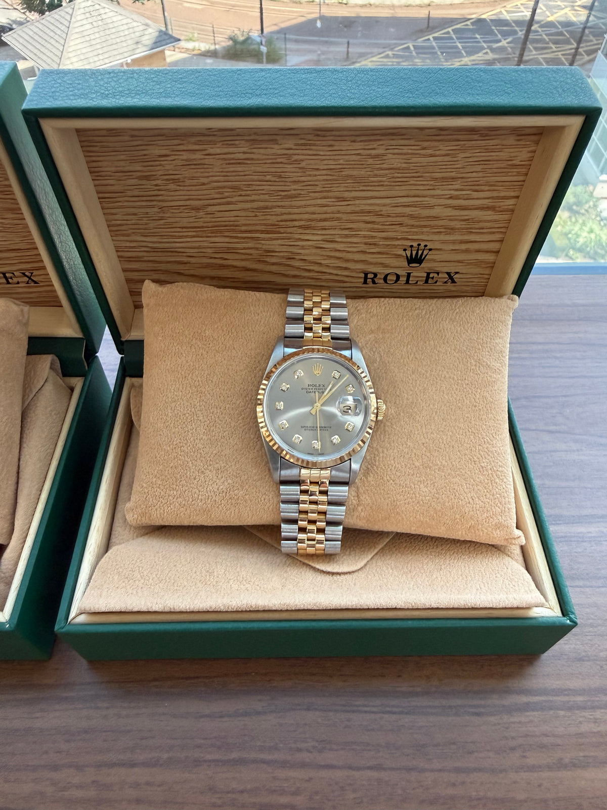 Rolex Datejust Slate Gray Diamond Dot Dial