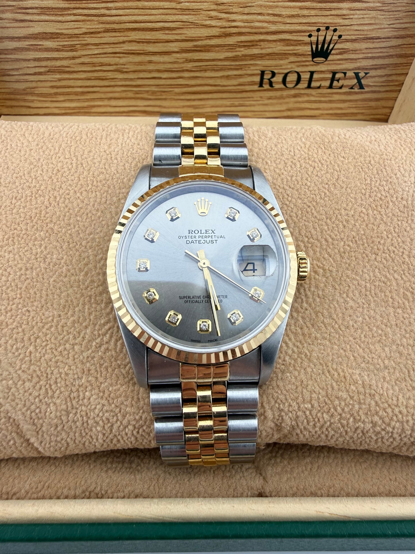 Rolex Datejust Slate Gray Diamond Dot Dial