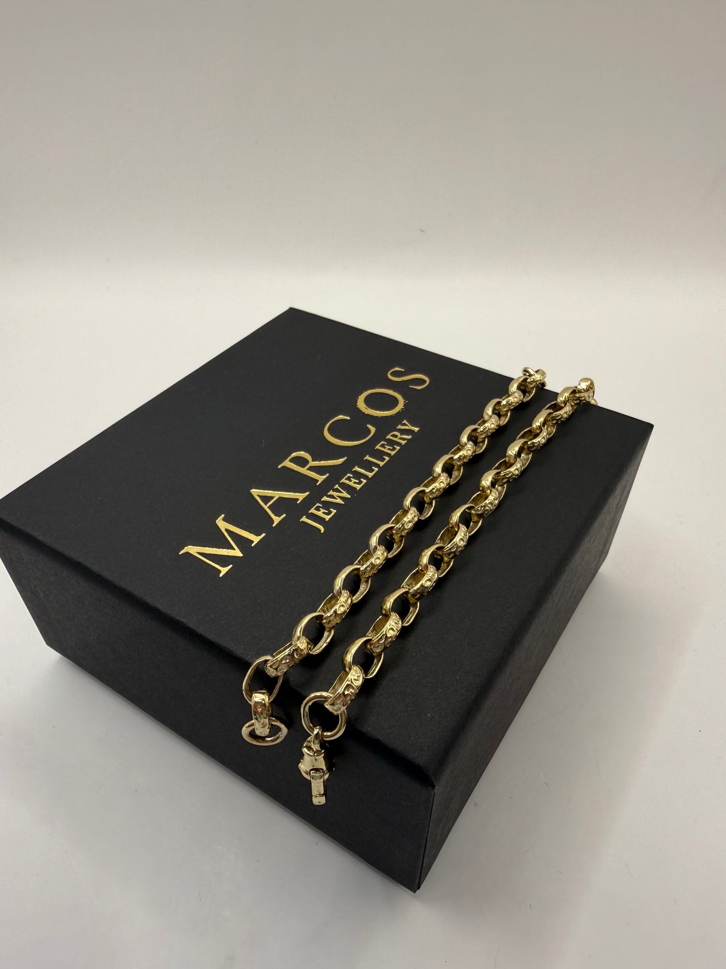 9ct Gold Baby Belcher Bracelet 5.4” 6mm 7.1g