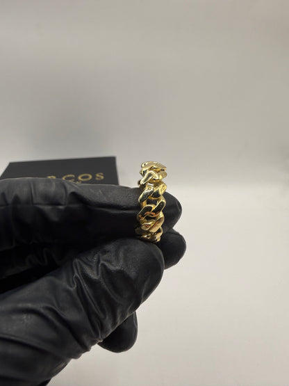 9ct Gold Cuban Ring Size V-W 9.8g