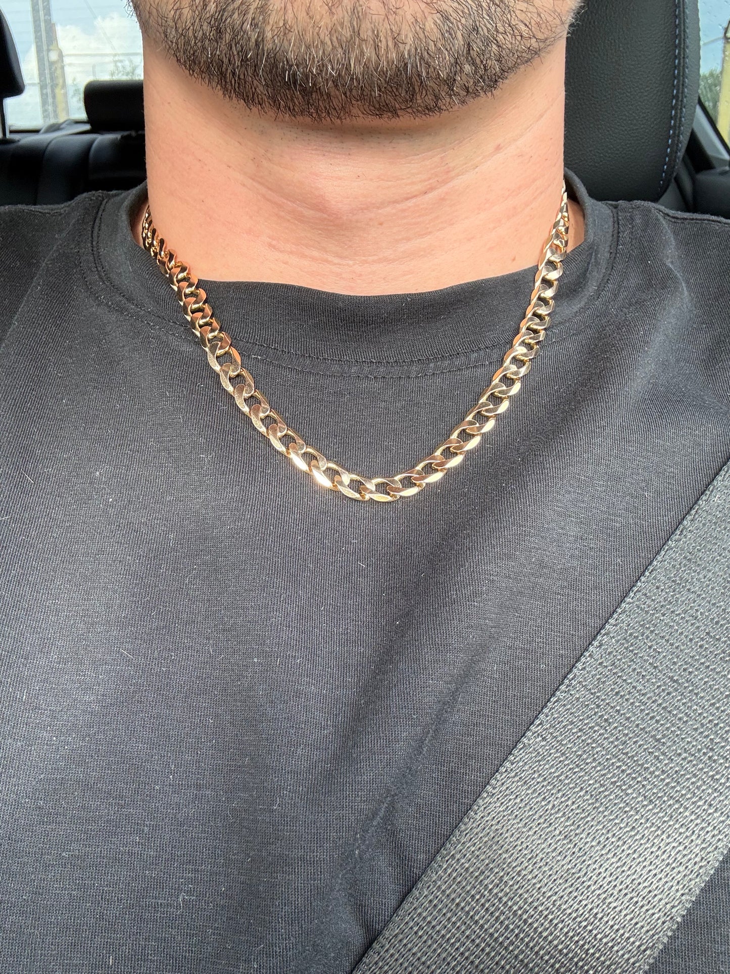 9ct Gold Curb Chain 20.65” 8mm 46.53g