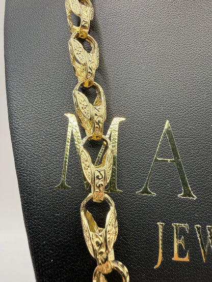 9ct Gold Tulip Chain 25.75" 8mm 59.46g