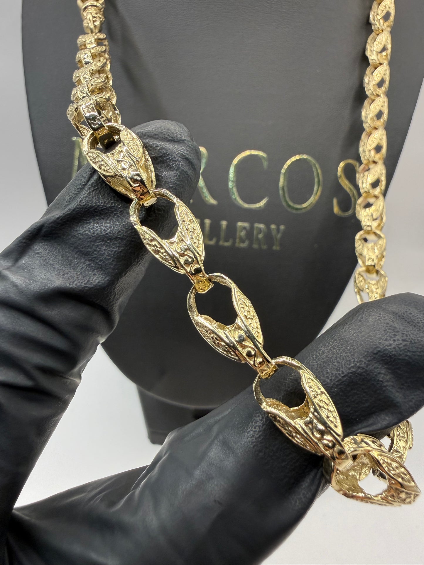 9ct Gold Tulip Chain 24" 8mm 58.1g