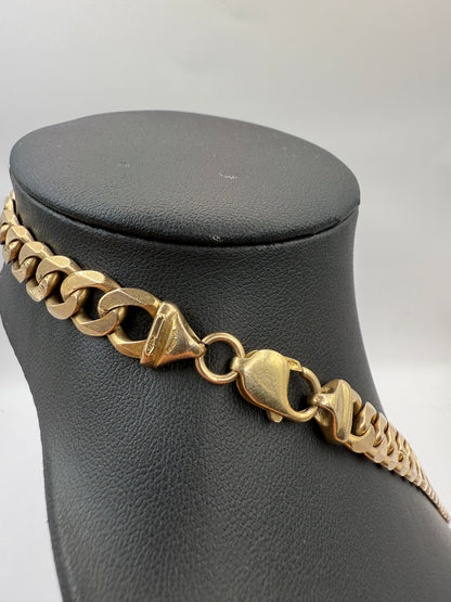 9ct Gold Curb Chain 22.75" 10mm 67.6g