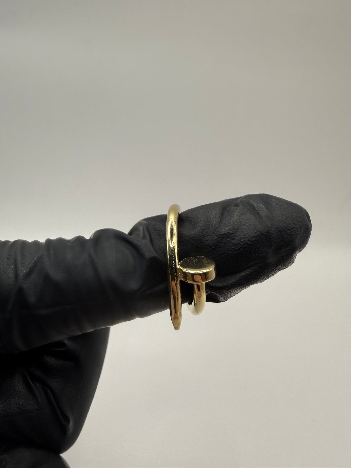 9ct Gold Baby Nail Ring Size K 4.4g