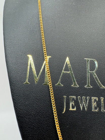 9ct Gold Micro Curb Chain 22" 2mm 7g