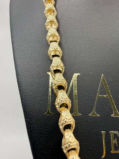 9ct Gold Acorn Chain 24.25" 8mm 62.82g