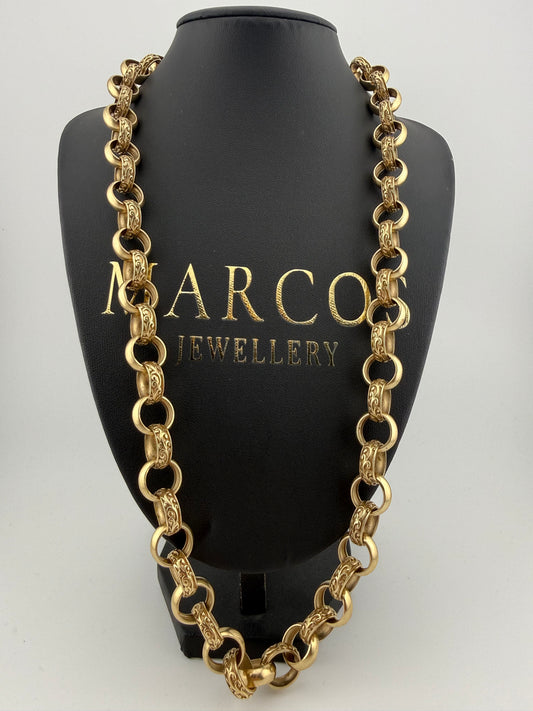 9ct Gold Belcher Chain 26.5” 14mm 81g