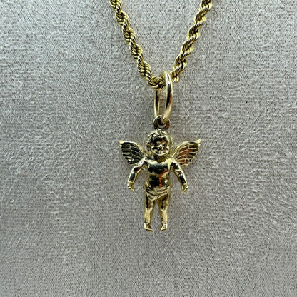 9ct Solid Gold Cherub Pendant