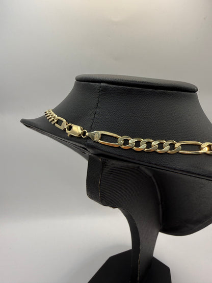 9ct Gold Figaro Chain 22” 6mm 19.5g