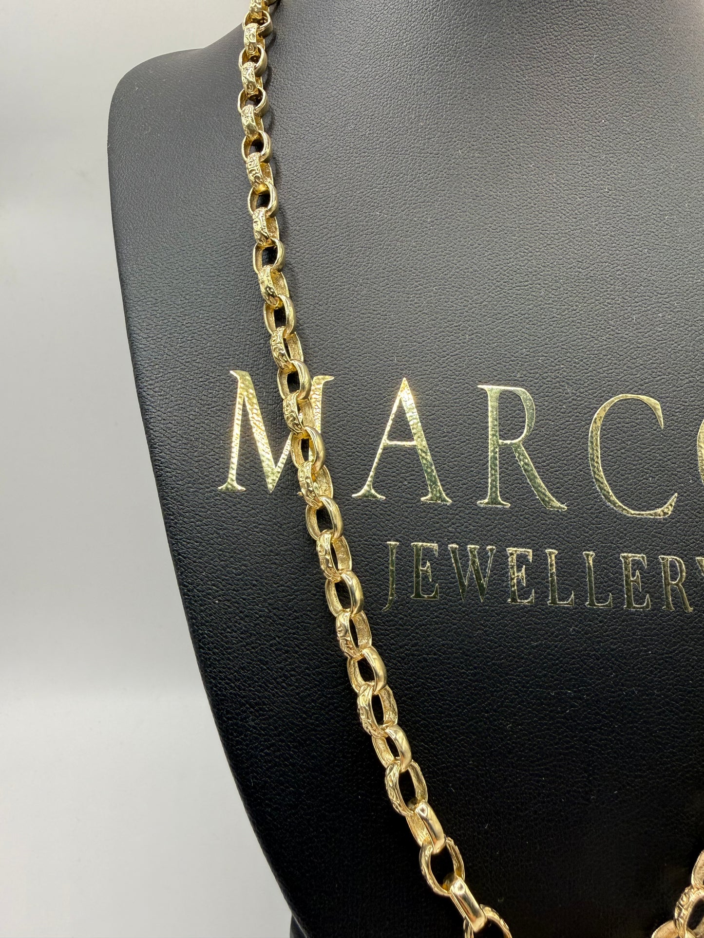 9ct Gold Oval Belcher Chain 22.25" 6mm 30.39g