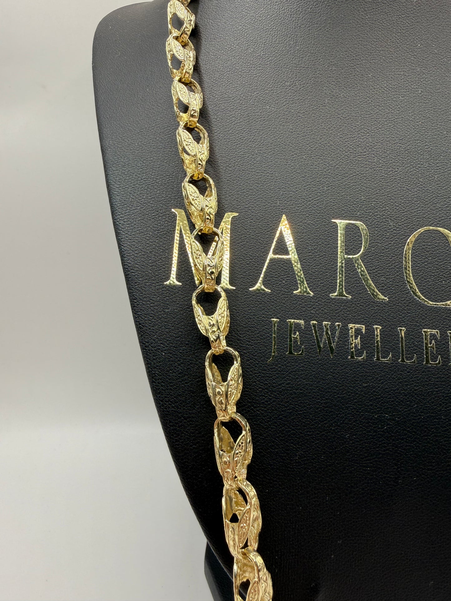 9ct Gold Tulip Chain 25.75" 8mm 59.46g