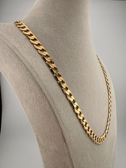 9ct Gold Curb Chain 22" 9/10mm 50.74g