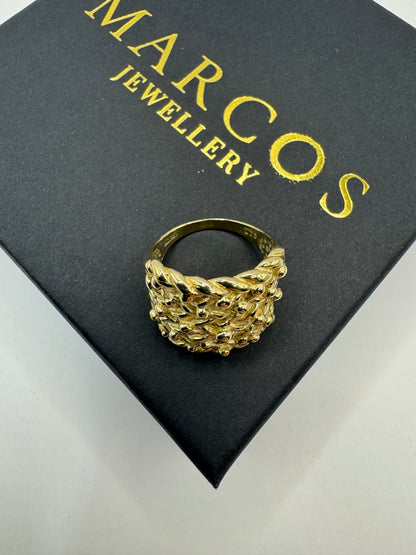 9ct Gold Keeper Ring Size S 11.28g
