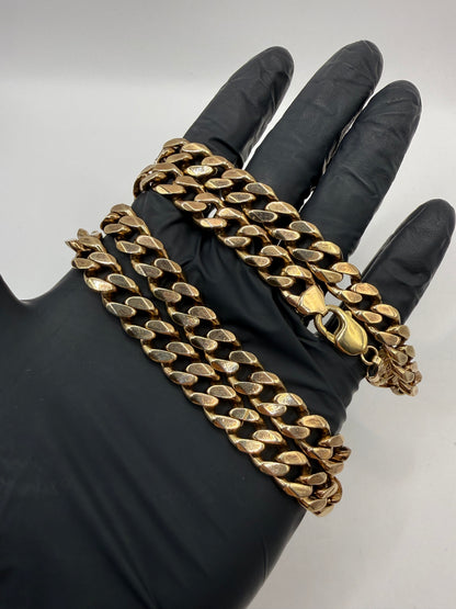 9ct Gold Curb Chain 26" 10mm 135.6g