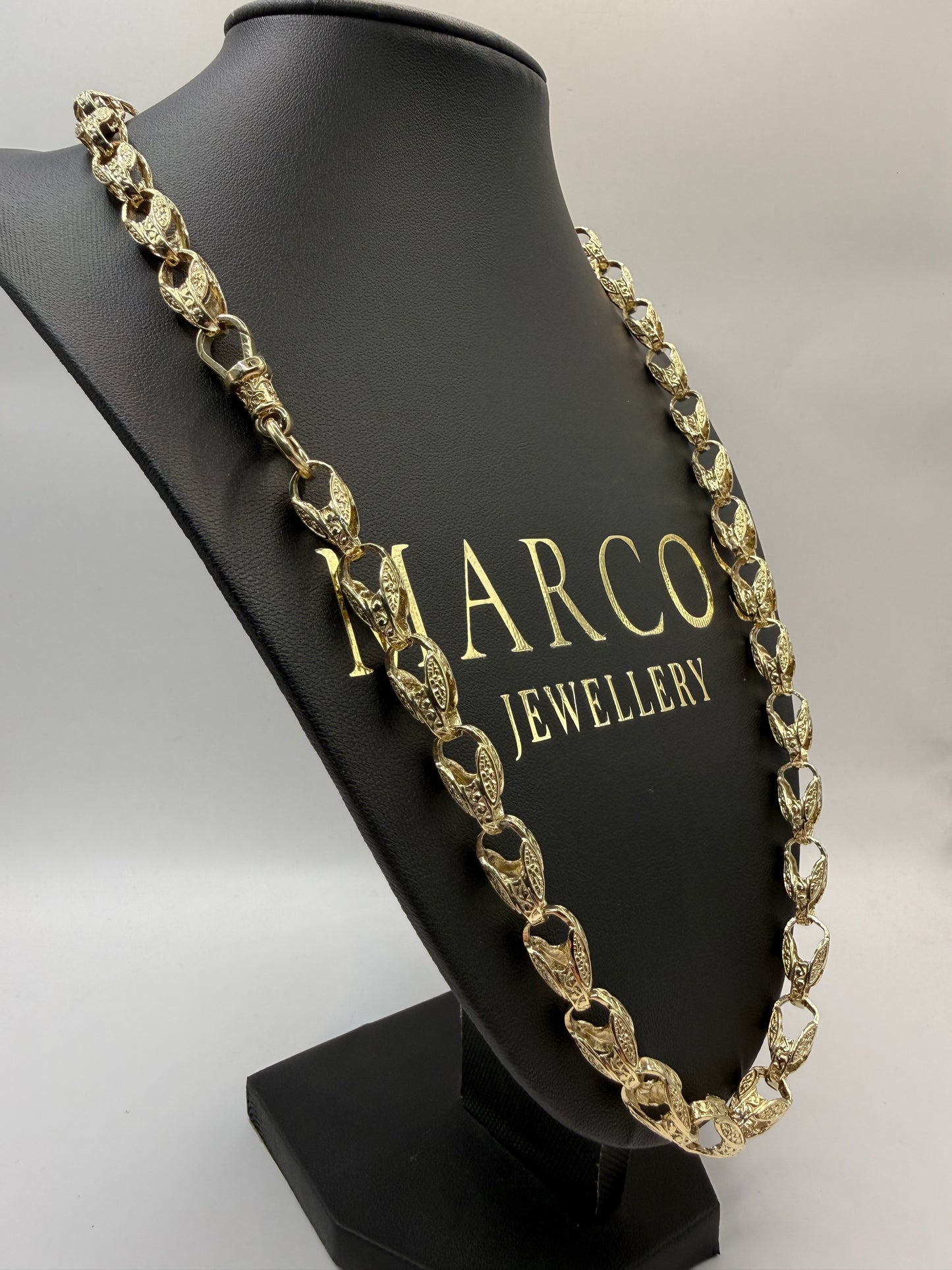 9ct Gold Tulip Chain 24" 8mm 58.1g