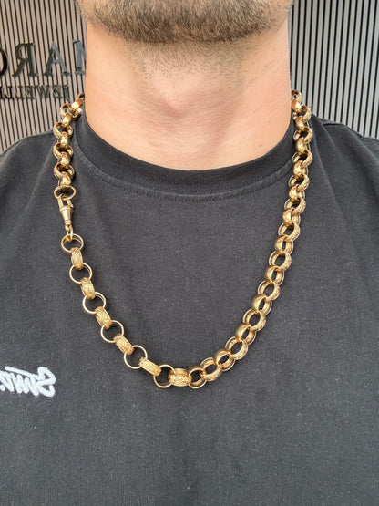 9ct Gold Belcher Chain 26.75" 13.5mm 115.6g