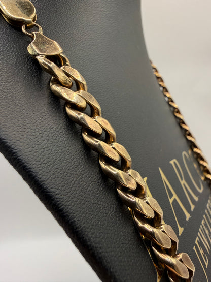 9ct Gold Curb Chain 26" 10mm 135.6g