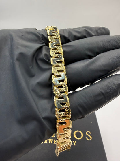 9ct Gold Mariner Link Bracelet 8.5" 10mm 28.61g