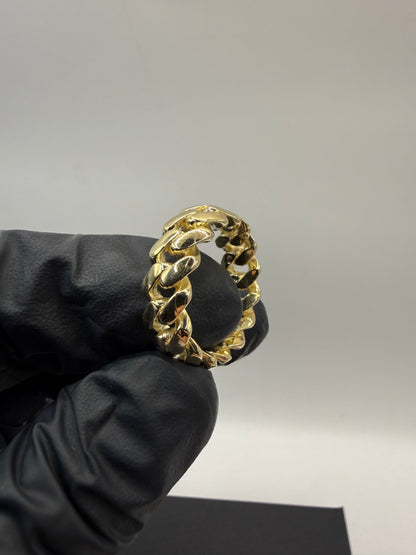 9ct Gold Cuban Ring Size U-V 9.71g