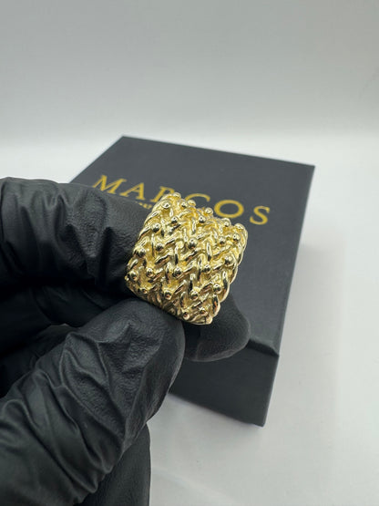 9ct Gold Keeper Ring Size S 11g