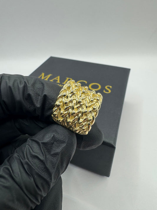 9ct Gold Keeper Ring Size S 11g